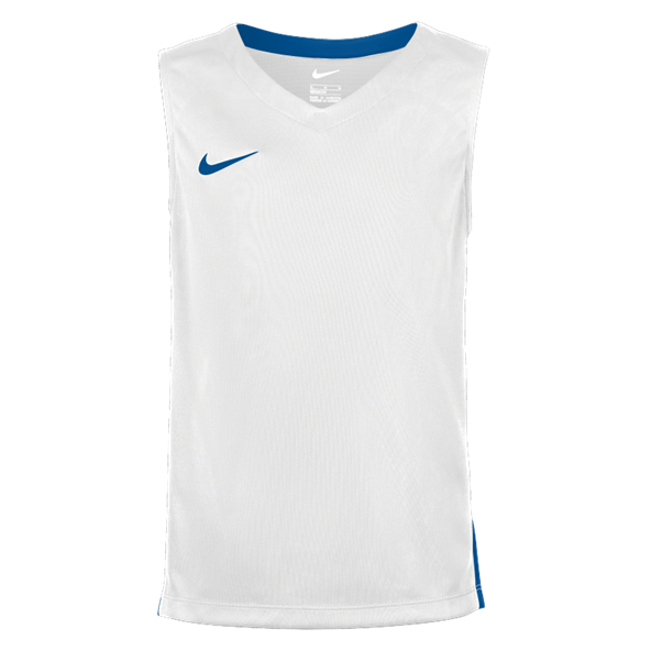 Youth Basketball Jersey - White / Royal Blue