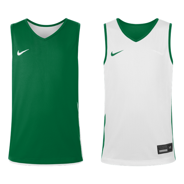 Youth Basketball Reversible Jersey - Pine Green/White