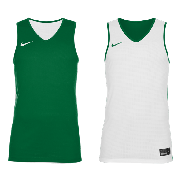 Mens Basketball Reversible Jersey - Pine Green/White
