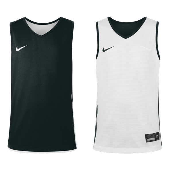 Youth Basketball Reversible Jersey - Black/White