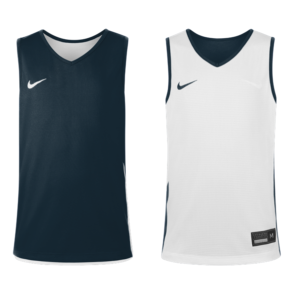 Youth Basketball Reversible Jersey - Obsidian/White