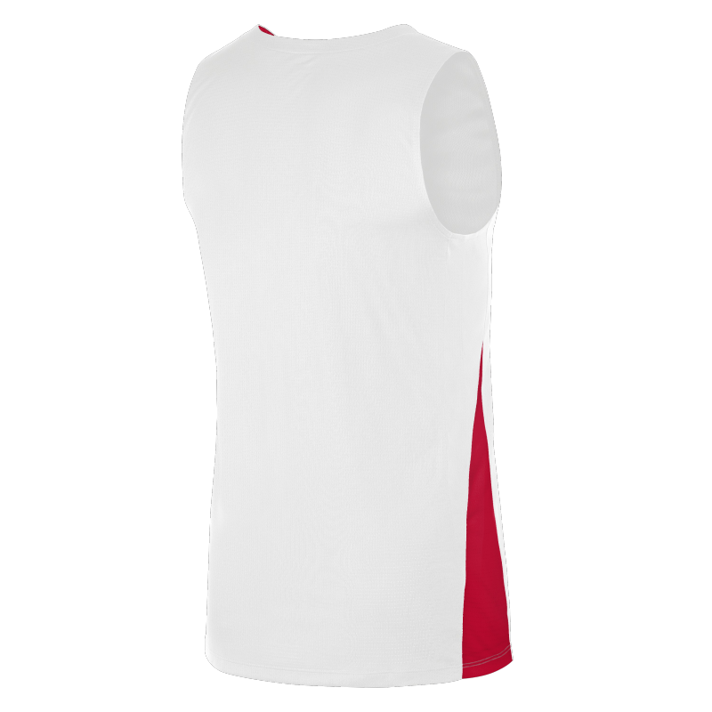 Men Basketball Jersey - White/University Red