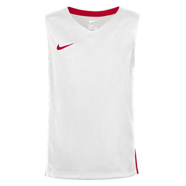 Youth Basketball Jersey - White / University Red